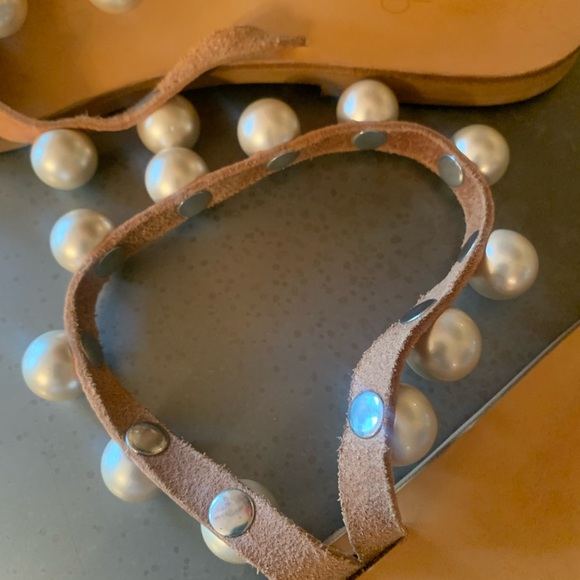 Elina Linardaki Embellished PEARL Chantilly sandals. Made in Greece Size 39 or 9 - Picture 9 of 11